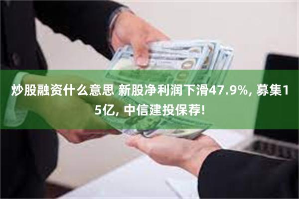 炒股融资什么意思 新股净利润下滑47.9%, 募集15亿, 中信建投保荐!