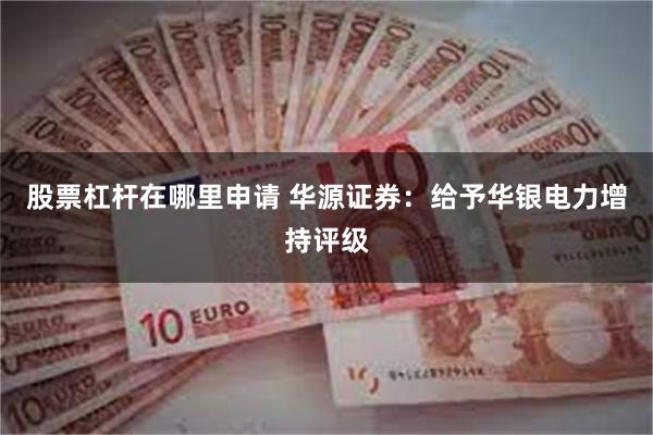 股票杠杆在哪里申请 华源证券：给予华银电力增持评级