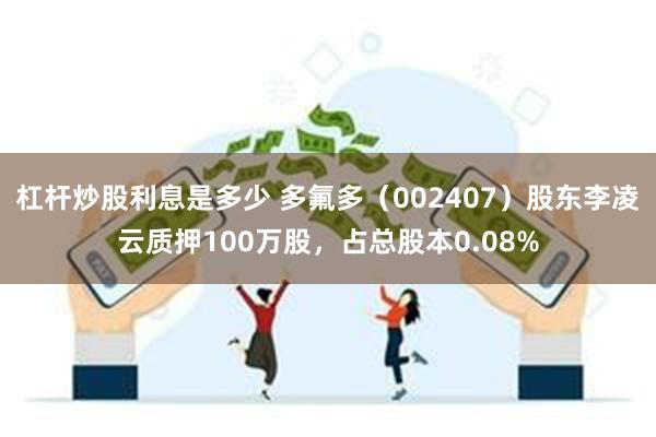 杠杆炒股利息是多少 多氟多（002407）股东李凌云质押100万股，占总股本0.08%