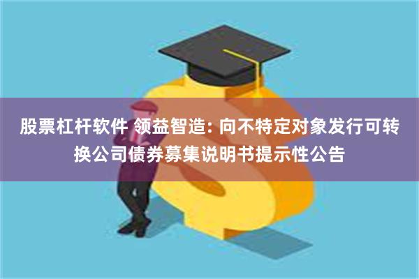 股票杠杆软件 领益智造: 向不特定对象发行可转换公司债券募集说明书提示性公告